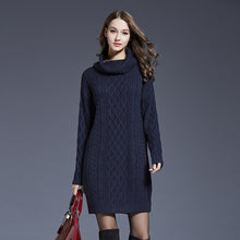 Load image into Gallery viewer, Sweater Dress Women Winter Clothes Loose Long Sleeve Oversize Jumper Shirt Tops Dress robe pull 2019 New Autumn Pullover