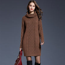 Load image into Gallery viewer, Sweater Dress Women Winter Clothes Loose Long Sleeve Oversize Jumper Shirt Tops Dress robe pull 2019 New Autumn Pullover