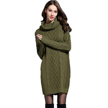 Load image into Gallery viewer, Sweater Dress Women Winter Clothes Loose Long Sleeve Oversize Jumper Shirt Tops Dress robe pull 2019 New Autumn Pullover