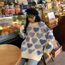 Load image into Gallery viewer, sweet preppy style sweater autumn winter clothes women fashion new pullovers knitted o-neck beading ladies tops loose