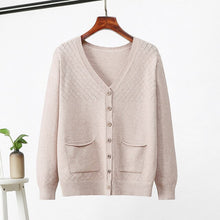 Load image into Gallery viewer, Fashion Autumn Winter Cardigan Sweater Women Plus Size Knitted Cardigan Women Pocket Sweater Female button Loose Cardigan Female