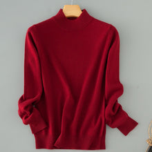 Load image into Gallery viewer, Qualtiy Cashmere Sweater Women Turtleneck Women's Plus Size Knitted Pullovers Winter Warm Sweaters Female D498