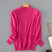 Load image into Gallery viewer, Qualtiy Cashmere Sweater Women Turtleneck Women's Plus Size Knitted Pullovers Winter Warm Sweaters Female D498