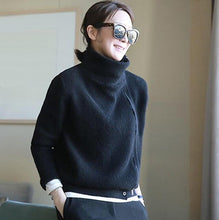 Load image into Gallery viewer, 2020 women Cardigan Double thickening loose turtleneck female sweater Ladies' Solid Cashmere Sweater Knitting Cardigans