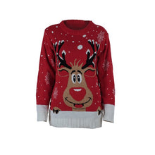 Load image into Gallery viewer, Plus size 4XL Jumper snowman Deer Sweaters NEW Santa Claus Xmas Patterned Ugly Christmas Sweaters Tops For Men Women Pullovers