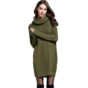 Sweater Dress Women Winter Clothes Loose Long Sleeve Oversize Jumper Shirt Tops Dress robe pull 2019 New Autumn Pullover