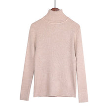 Load image into Gallery viewer, WOTWOY 13 Colors Solid Basic Knitted Sweaters Women 2019 Autumn Winter Long Sleeve Casual Turtleneck Pullover Female Pink Jumper
