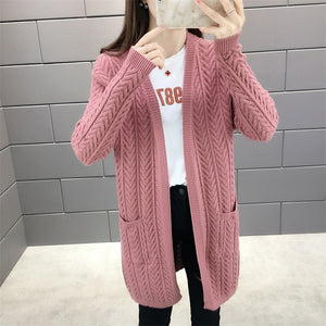 Women Sweater Batwing Long Sleeve Knitted Cardigan Coat Open Stitch Knit Sweater Jacket Autumn Women Clothes Poncho Feminino