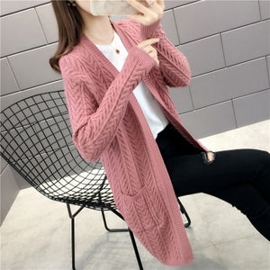 Women Sweater Batwing Long Sleeve Knitted Cardigan Coat Open Stitch Knit Sweater Jacket Autumn Women Clothes Poncho Feminino