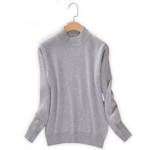 Qualtiy Cashmere Sweater Women Turtleneck Women's Plus Size Knitted Pullovers Winter Warm Sweaters Female D498