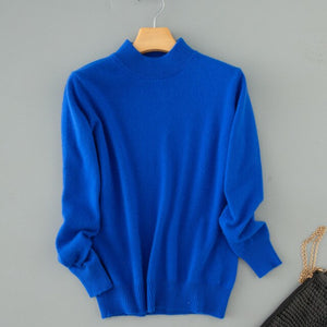 Qualtiy Cashmere Sweater Women Turtleneck Women's Plus Size Knitted Pullovers Winter Warm Sweaters Female D498