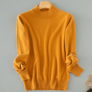 Qualtiy Cashmere Sweater Women Turtleneck Women's Plus Size Knitted Pullovers Winter Warm Sweaters Female D498