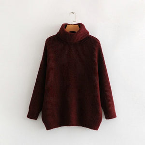 Tangada women jumpers turtleneck sweaters oversize winter fashion 2019 long sweater coat batwing sleeve christmas sweate HY135